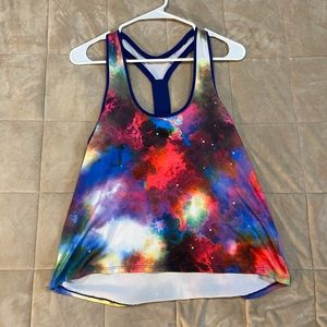 Galaxy Vibrant Workout Top size Medium